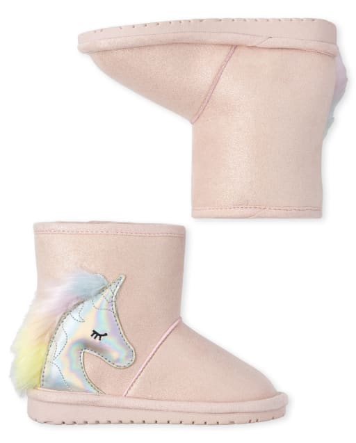 Toddler Girls Unicorn Faux Suede Boots