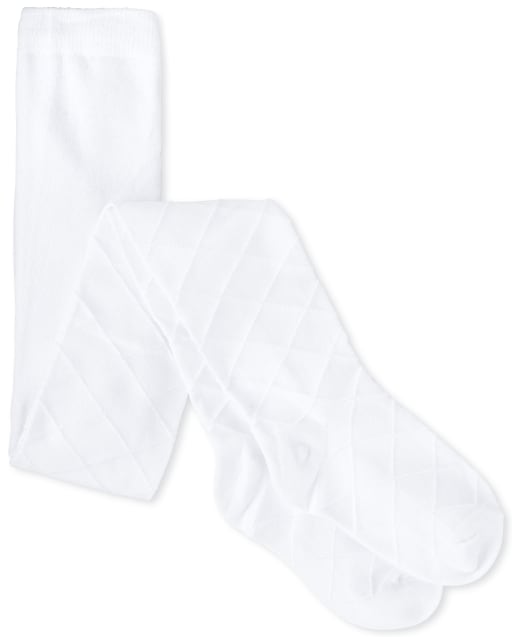Girls Diamond Pointelle Tights