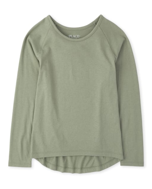 girls green long sleeve shirt