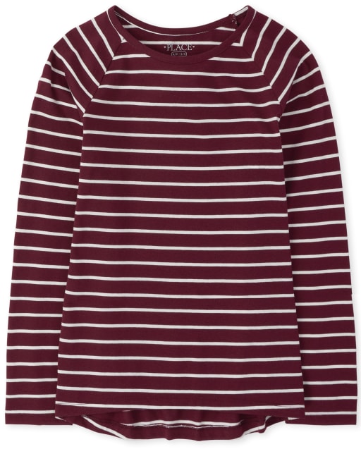 Camiseta básica de rayas para niñas