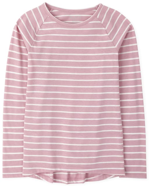 Camiseta básica de rayas para niñas