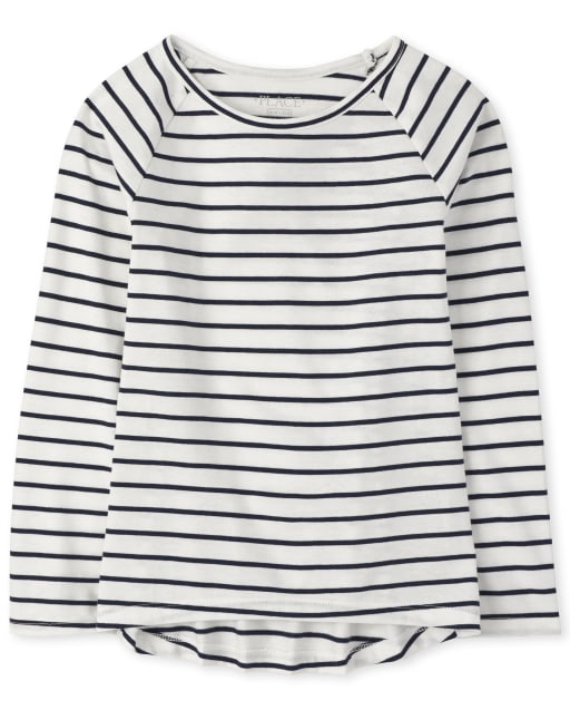 Camiseta básica de rayas para niñas