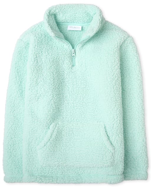 Girls Sherpa Half Zip Pullover