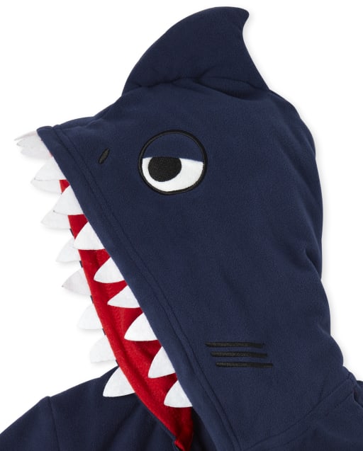 Mens Dad And Me Long Sleeve Shark Fleece Matching One Piece Pajamas