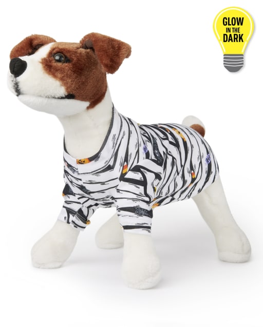Dog Matching Family Halloween Glow Mummy Snug Fit Cotton Pajamas