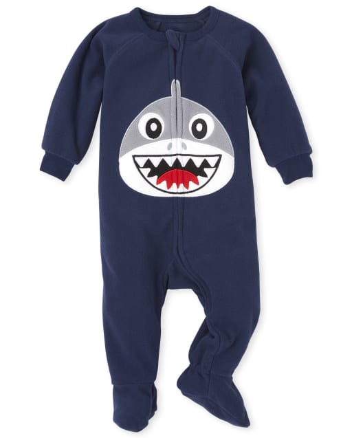 Baby And Toddler Boys Dad And Me Long Sleeve Shark Fleece Matching