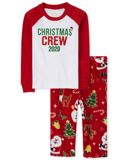 Baby And Toddler Matching Family Christmas Crew Snug Fit Cotton And Fleece Pajamas