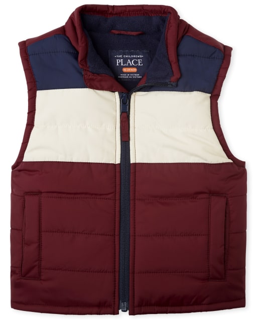 Toddler Boys Colorblock Puffer Vest