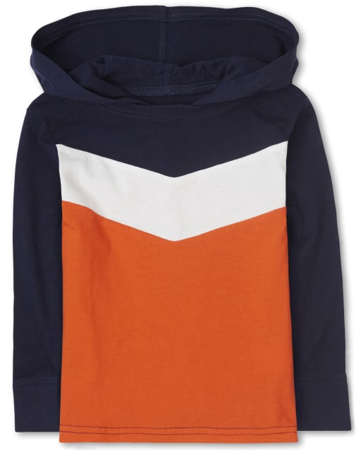 Baby And Toddler Boys Colorblock Hooded Top