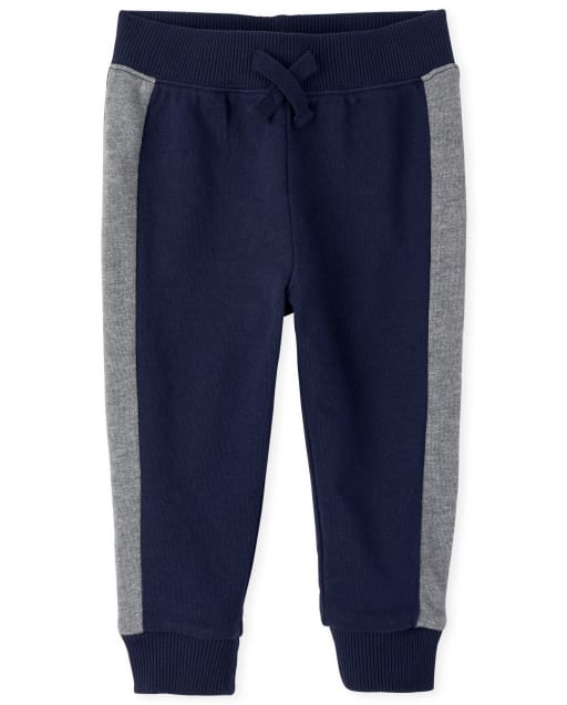 Baby And Toddler Boys Side Stripe French Terry Jogger Pants