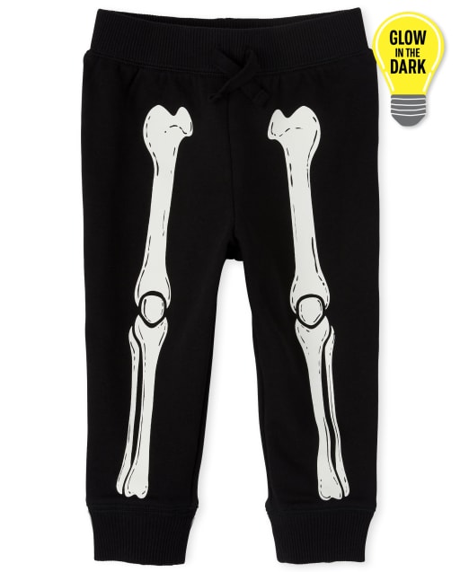 Baby And Toddler Boys Halloween Glow Skeleton Jogger Pants