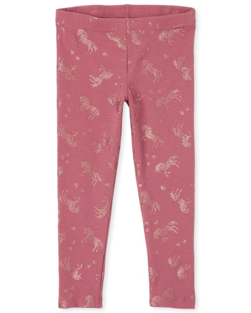 Girls Glitter Unicorn Leggings