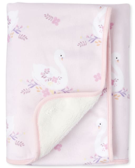 Couverture Douillette A Motif Floral Swan Pour Bebe Fille Couverture Douillette A Motif Floral Swan Pour Bebe Fille