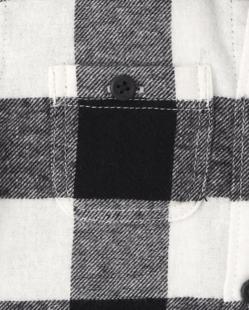 baby boy buffalo plaid outfit