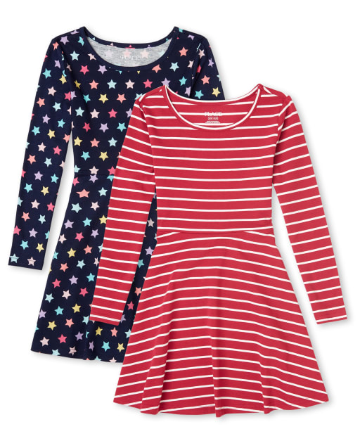 The Childrens Place Girls Baby and Toddler Buffalo Plaid Skater Dress