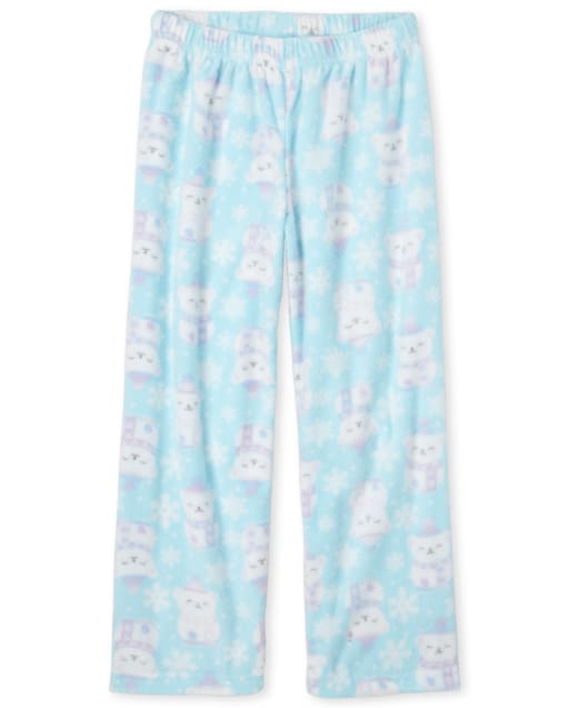 Girls Polar Bear Fleece Pajama Pants