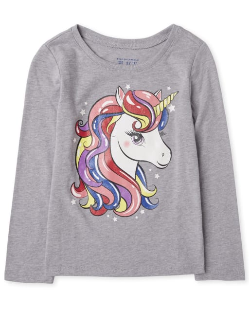Baby And Toddler Girls Unicorn Graphic Tee