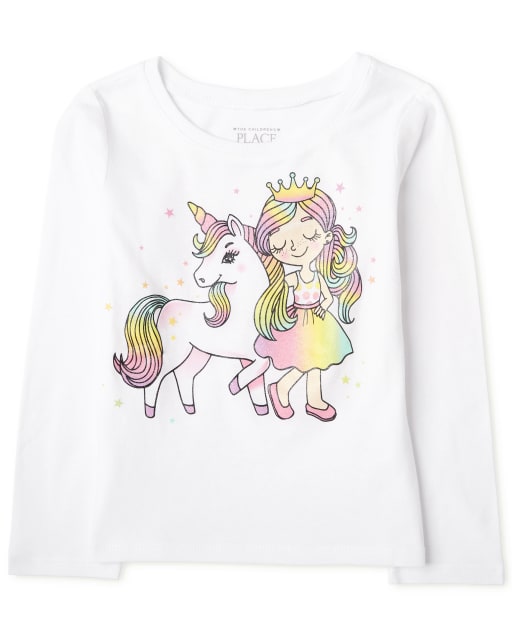 Toddler Girls Unicorn Princess Graphic Tee
