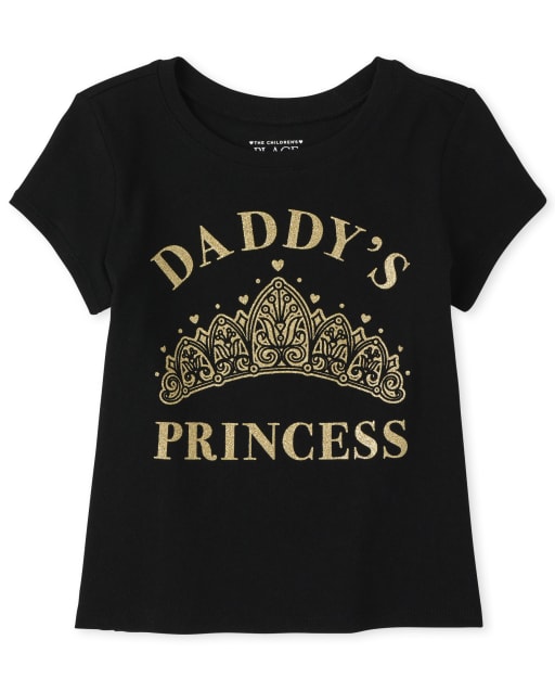 T-shirt graphique princesse papa pour bébés et petites filles