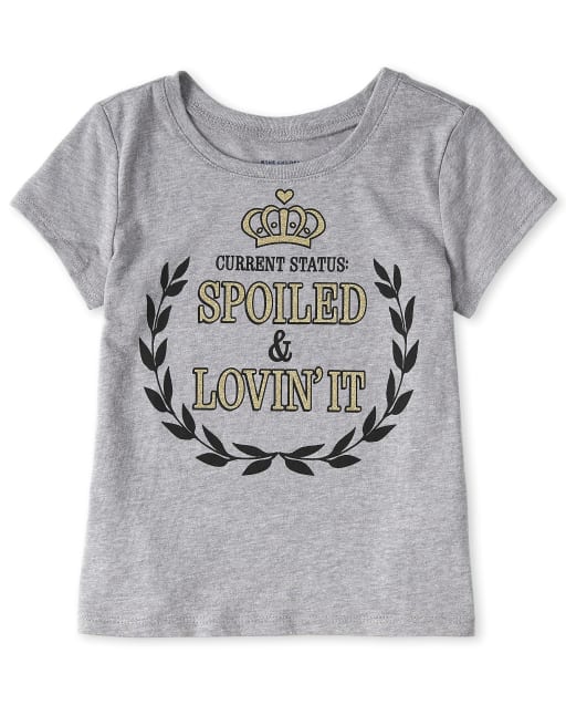 T-shirt graphique gâté pour bébés et petites filles