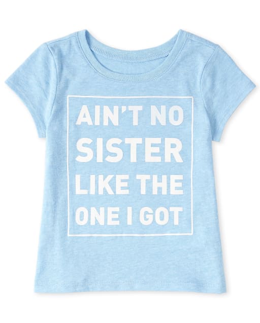 Baby And Toddler Girls Sister Graphic Tee