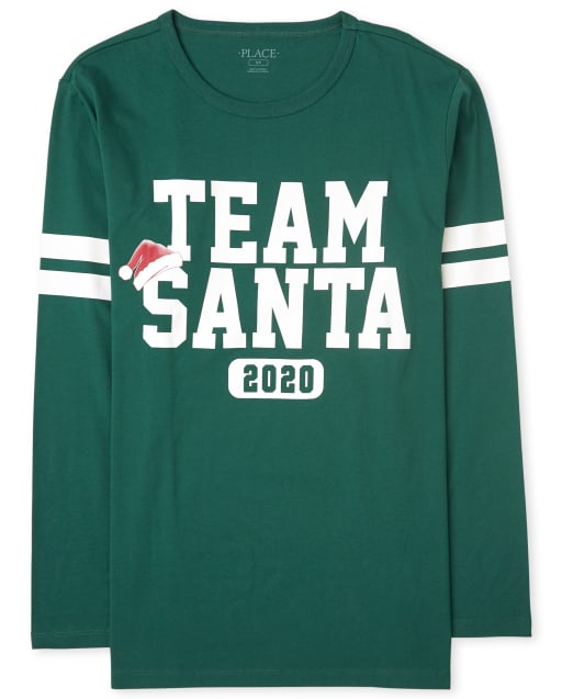 Adult Matching Family Christmas Team Santa Graphic Tee