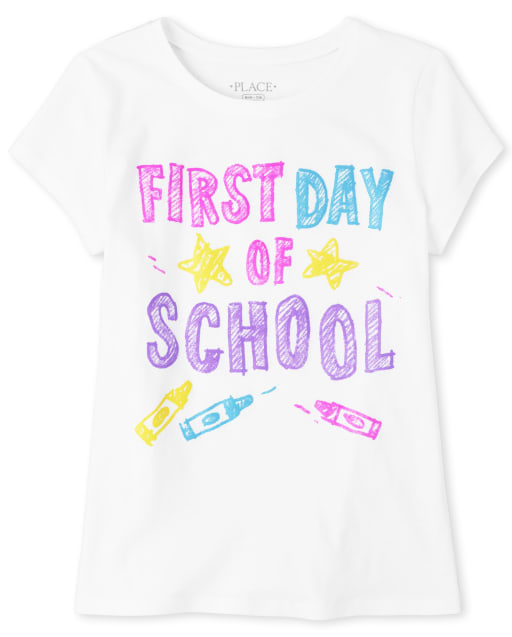 Girls First Day Of School Graphic Tee