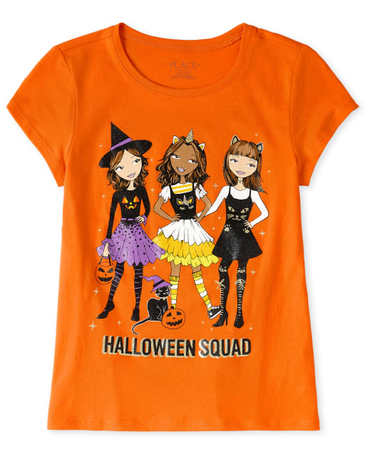Girls Halloween Squad Graphic Tee