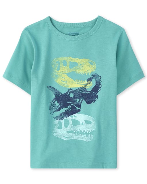 Toddler Boys Dino Skulls Graphic Tee