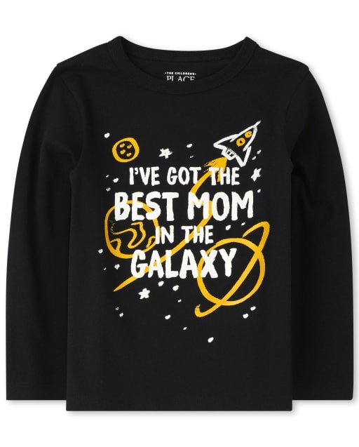 T-shirt graphique « Meilleure maman de la galaxie » pour bébés et tout-petits garçons
