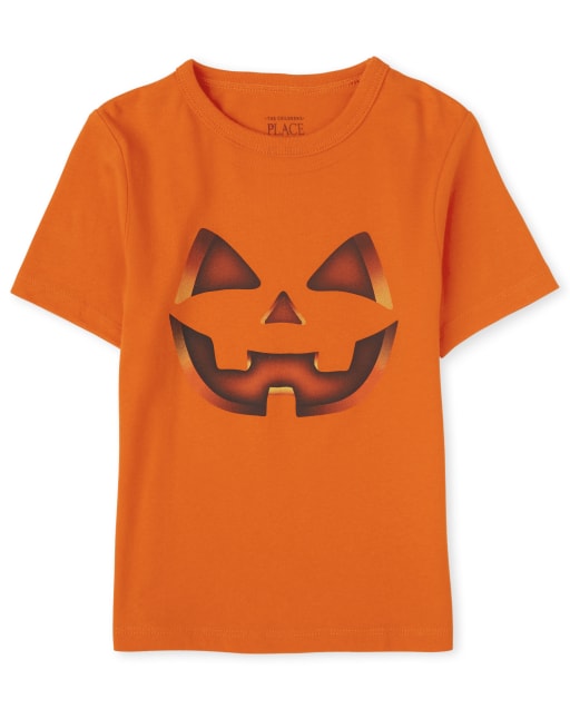 Camiseta con estampado de calabaza de Halloween para bebés y niños pequeños