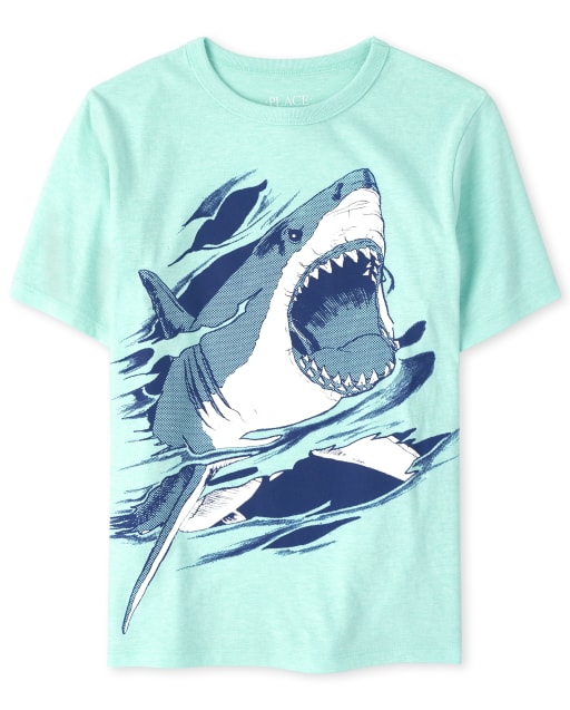 T-shirt graphique requin pour garçons