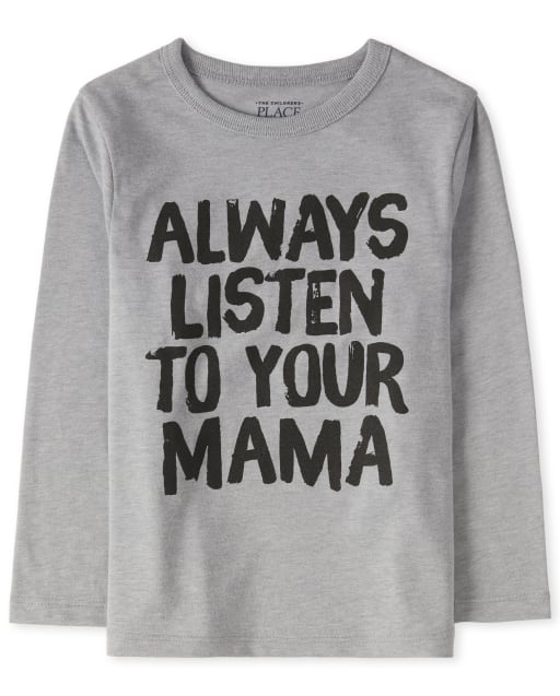 T-shirt graphique pour bébés et tout-petits garçons Listen To Mama