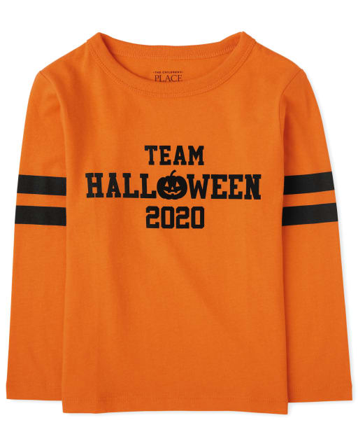 Unisex Baby And Toddler Matching Family Halloween Long Sleeve 'Team Halloween 2020' Graphic Tee