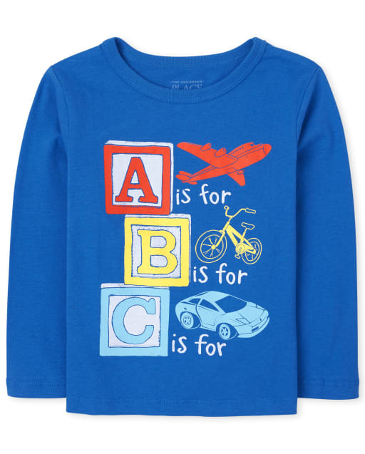 T-shirt graphique ABC pour bébés et tout-petits garçons