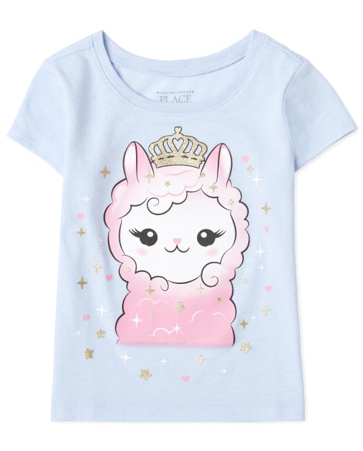 Baby And Toddler Girls Llama Princess Graphic Tee