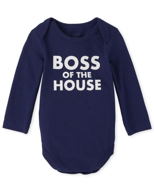 Baby Boys Boss Graphic Bodysuit