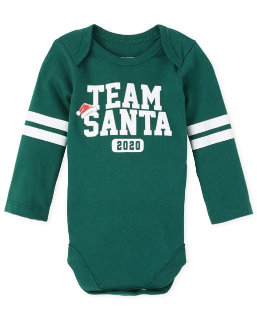 Baby Matching Family Christmas Team Santa Graphic Bodysuit