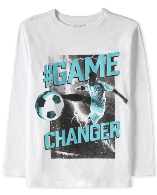 Camiseta estampada de fútbol para niños