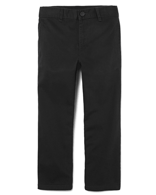 Boys Uniform Stretch Straight Chino Pants - Slim