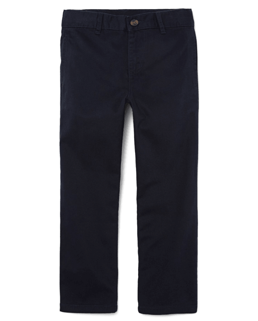 Boys Uniform Stretch Straight Chino Pants - Slim
