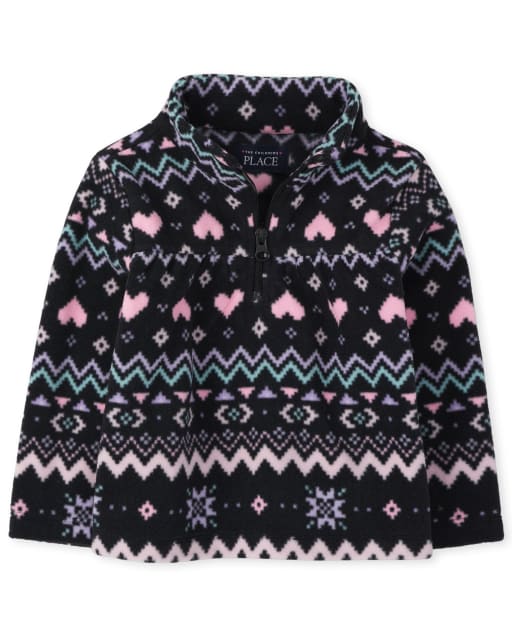 Toddler Girls Print Glacier Fleece Half Zip Pullover