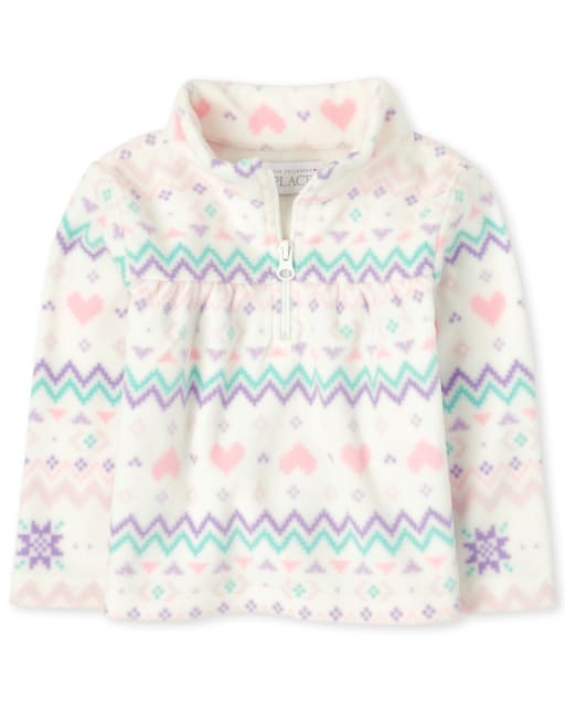 Toddler Girls Print Glacier Fleece Half Zip Pullover