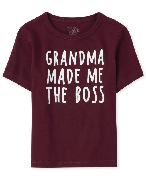 Baby And Toddler Boys Grandma Boss Graphic Tee