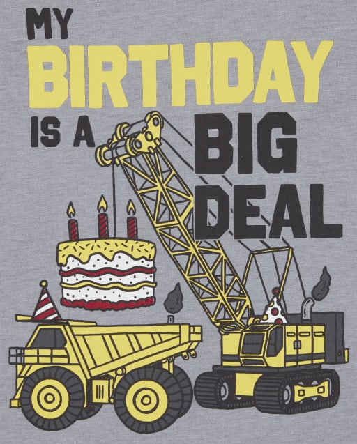 T Shirt Graphique De Construction D Anniversaire Pour Tout Petit Garcon