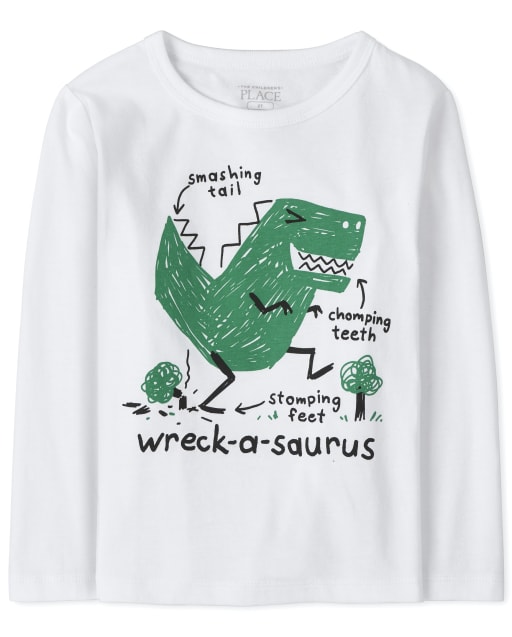 T-shirt graphique Dino Wreck pour bébés et tout-petits garçons