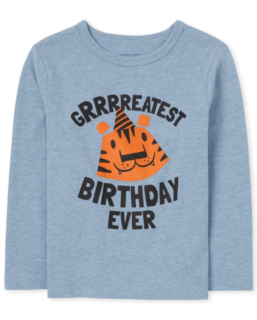 T-shirt graphique tigre anniversaire pour tout-petits garçons