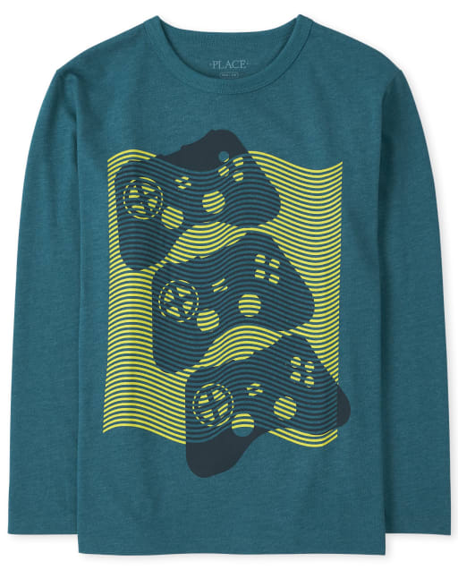 Camiseta con gráfico de controladores de juego para niños