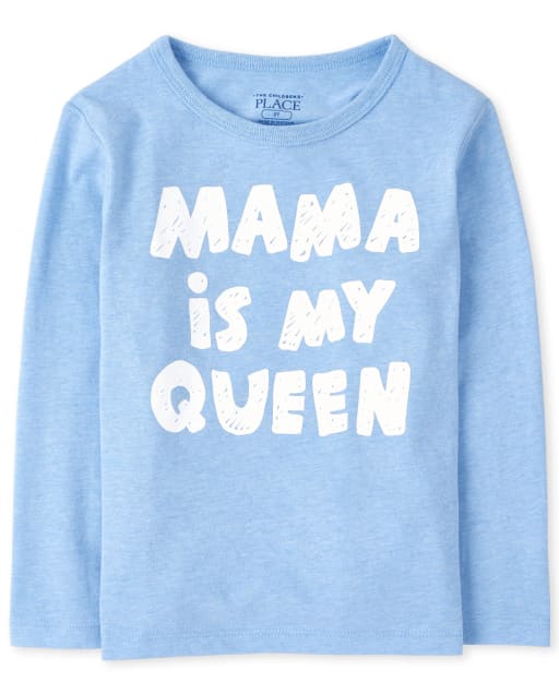 T-shirt graphique Mama Is My Queen pour bébés et tout-petits garçons