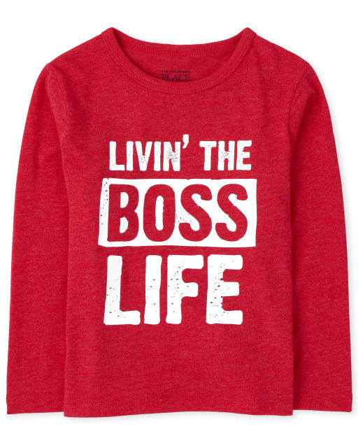 Baby And Toddler Boys Boss Life Graphic Tee